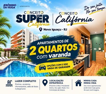 Apartamentos em Nova Iguaçu — Conceito Califórnia e SUPER Califórnia