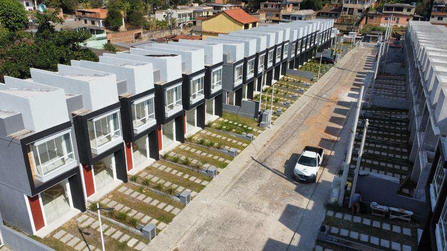 Casas DUPLEX, 2 quartos à venda, PRONTAS PARA MORAR no Beija-Flor Residencial, com 58m² - Nova Iguaçu/RJ - isaacmimoveis.com.br