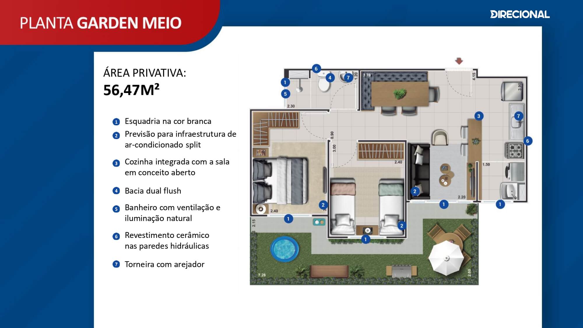 Planta - Apartamentos à venda e PRONTOS PARA MORAR, próximo à UNIG, Nova Iguaçu, 2 quartos, vaga, lazer, a partir 41,27m². - isaacmimoveis.com.br