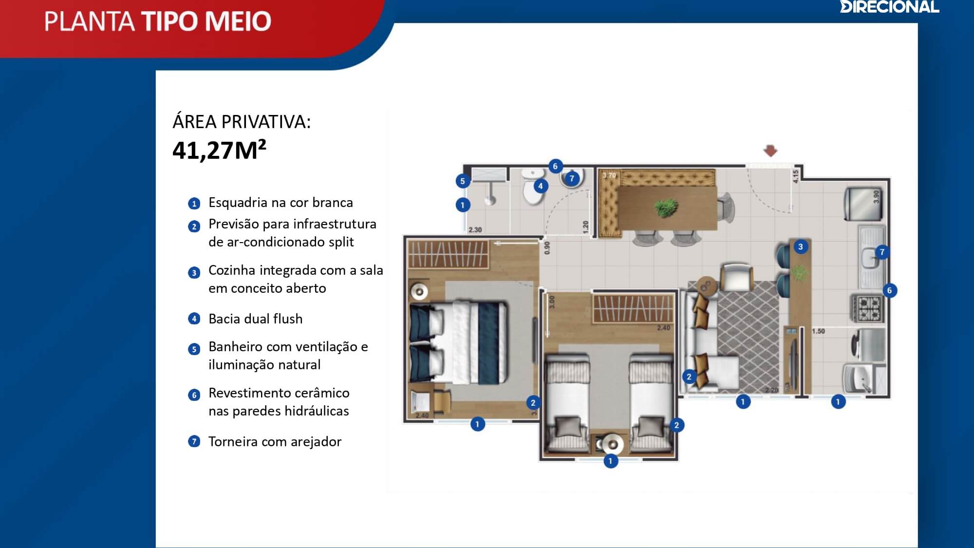 Planta - Apartamentos à venda e PRONTOS PARA MORAR, próximo à UNIG, Nova Iguaçu, 2 quartos, vaga, lazer, a partir 41,27m². - isaacmimoveis.com.br